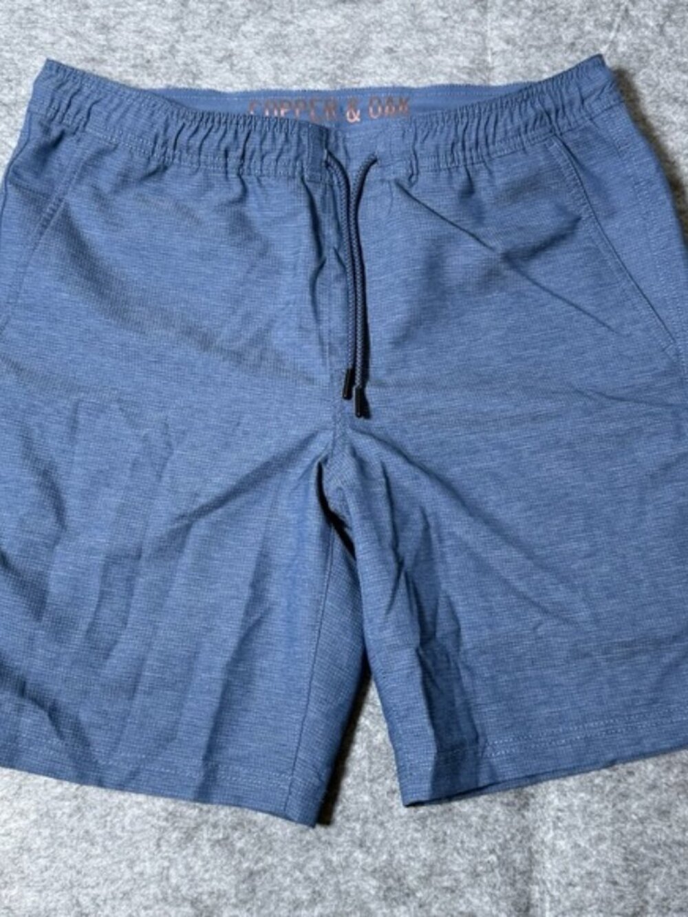 Copper & Oak All Day Shorts Mens Medium Blue Drawstring Casual